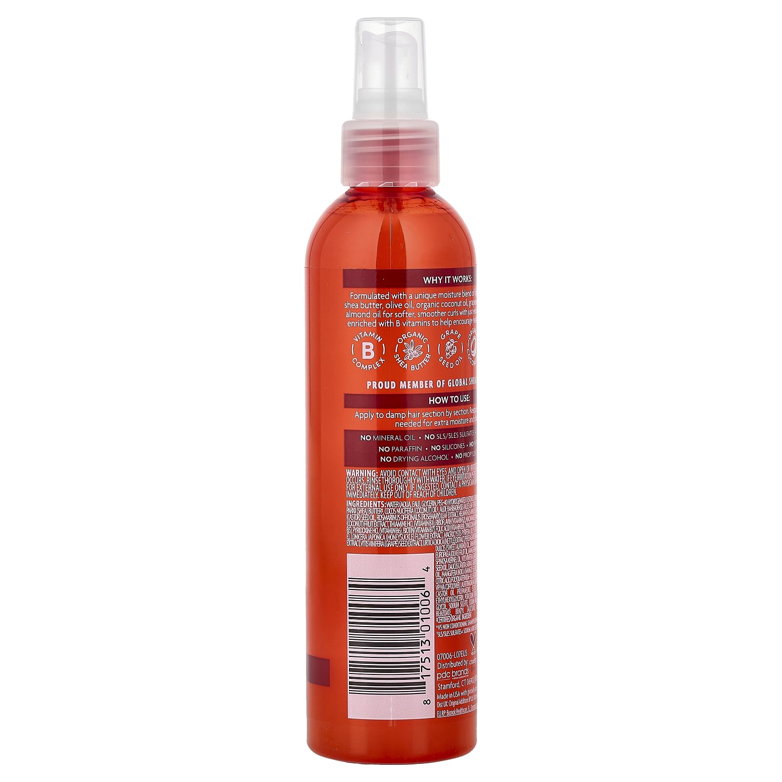 Cantu Shea Butter for Natural Hair Coconut Oil Shine & Hold Mist 237ml
