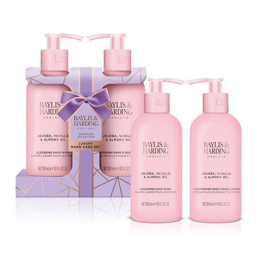 Baylis & Harding Jojoba, Vanilla & Almond Oil Gift Set 300ml Hand Wash + 300ml Body Lotion