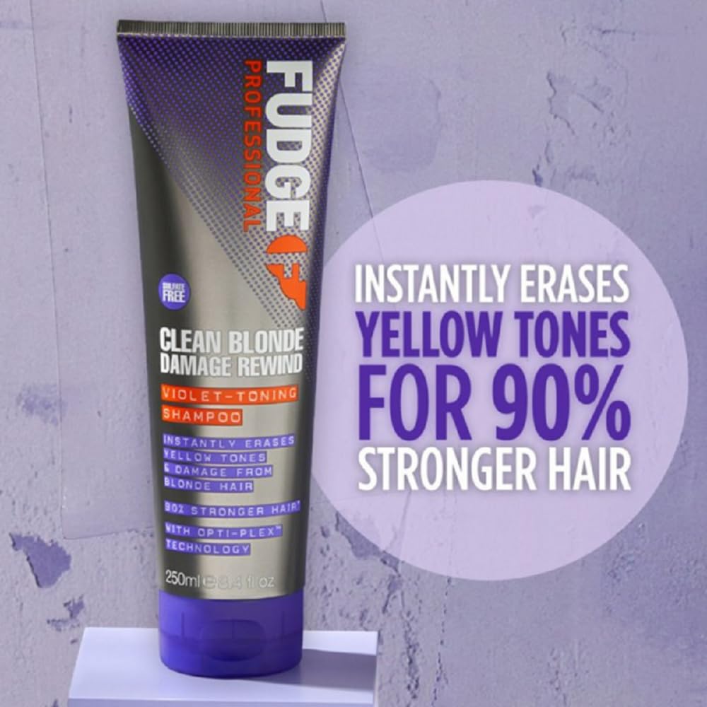 Fudge Clean Blonde Damage Rewind Violet Toning Shampoo 250ml