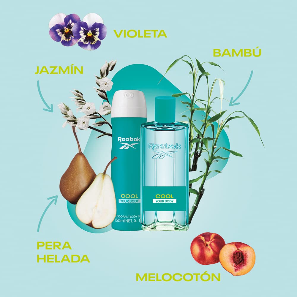 Reebok Cool Your Body Women Gift Set 100ml EDT + 150ml Body Spray - Women at MyBeautyBoutique by Reebok