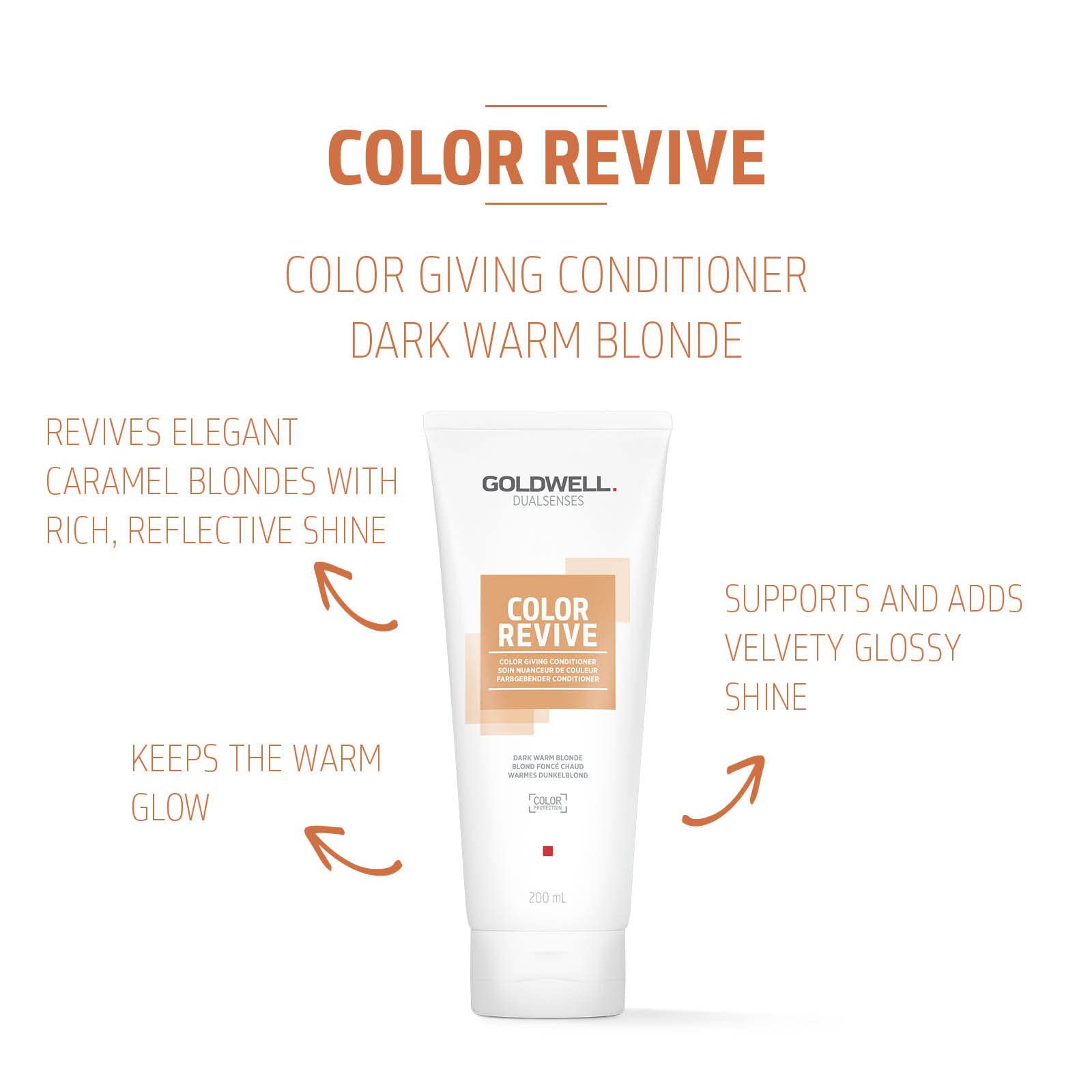Goldwell Dualsenses Color Revive Color Giving Conditioner 200ml - Dark Warm Blonde