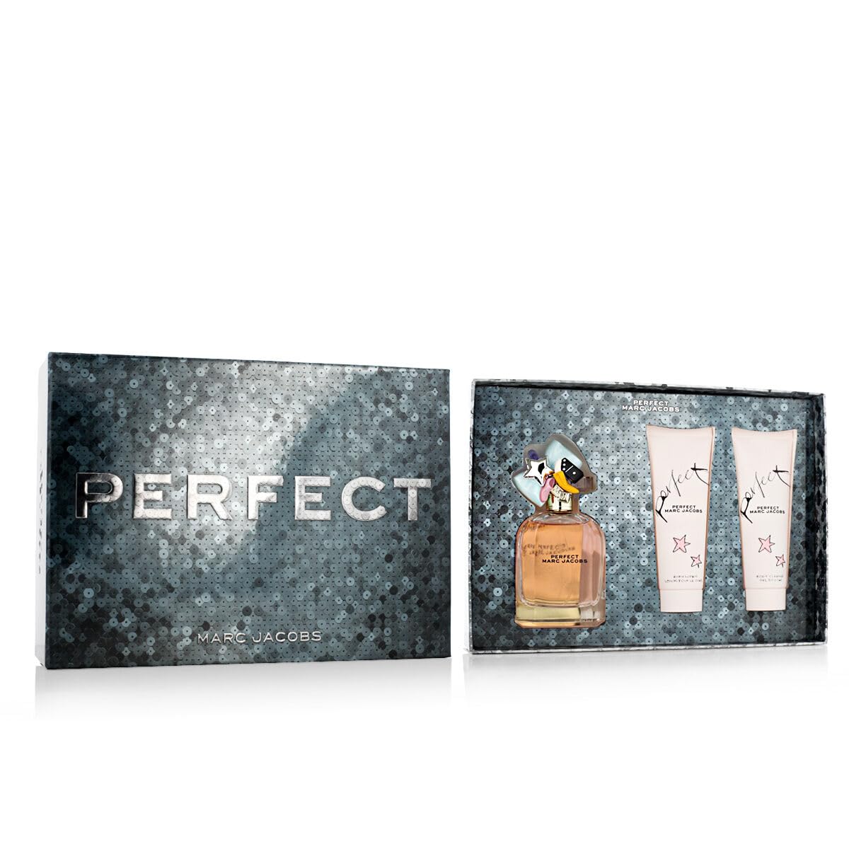 Marc Jacobs Perfect 3 Piece Gift Set: Eau de Parfum 100ml - Body Lotion 75ml - Shower Gel 75ml - Gift Set at MyBeautyBoutique by Marc Jacobs