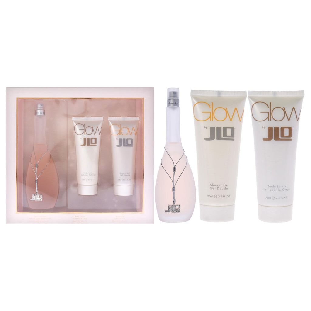 Jennifer Lopez Glow Gift Set 100ml EDT + 75ml Body Lotion + 75ml Shower Gel