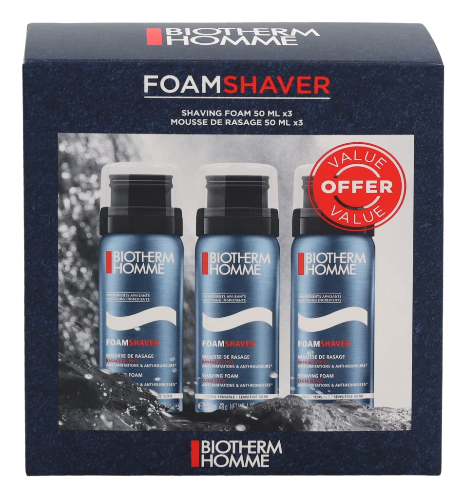 Biotherm Homme Gift Set 3 x 50ml Sensitive Shaving Foam