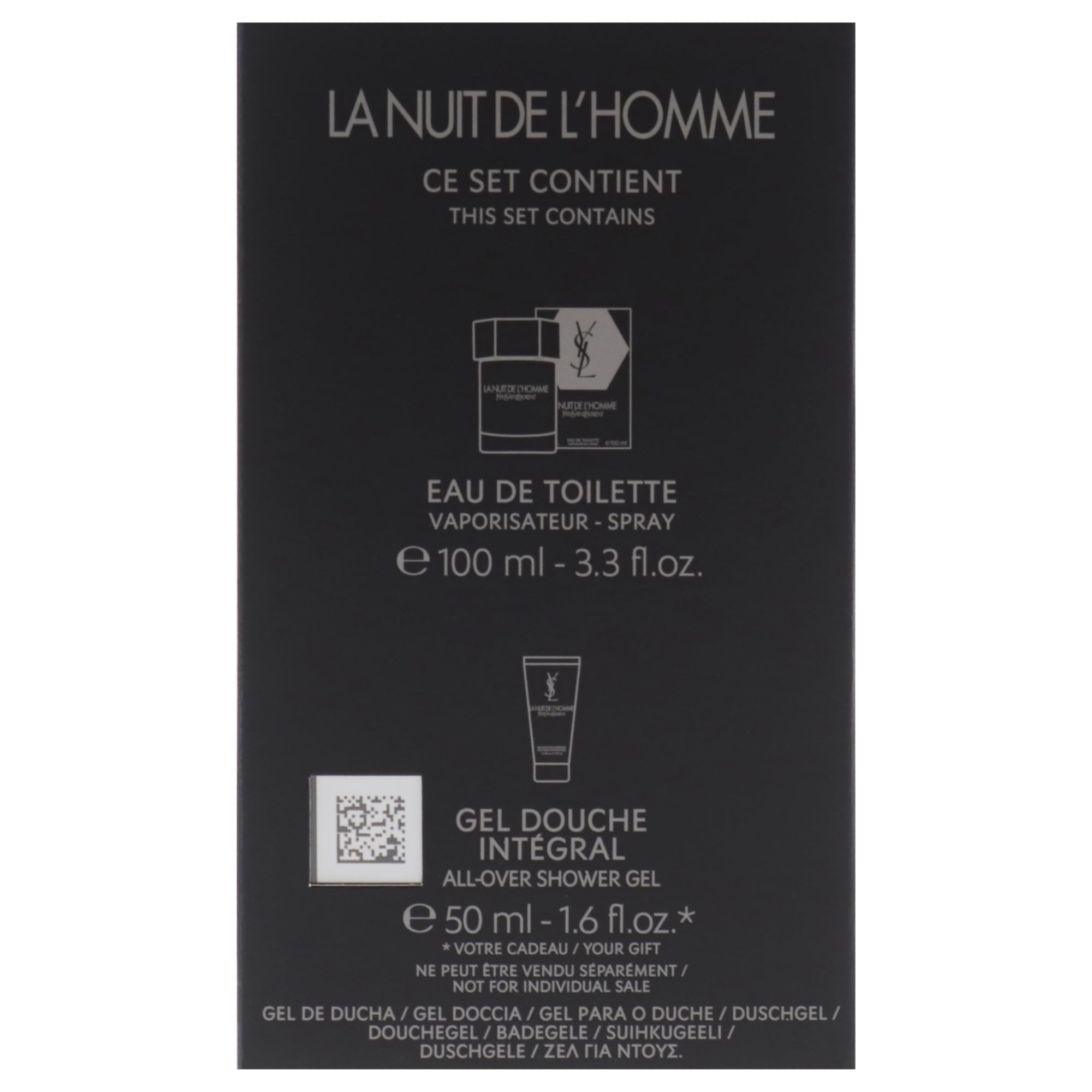 Yves Saint Laurent La Nuit de L'Homme Gift Set 100ml EDT + 50ml Shower Gel