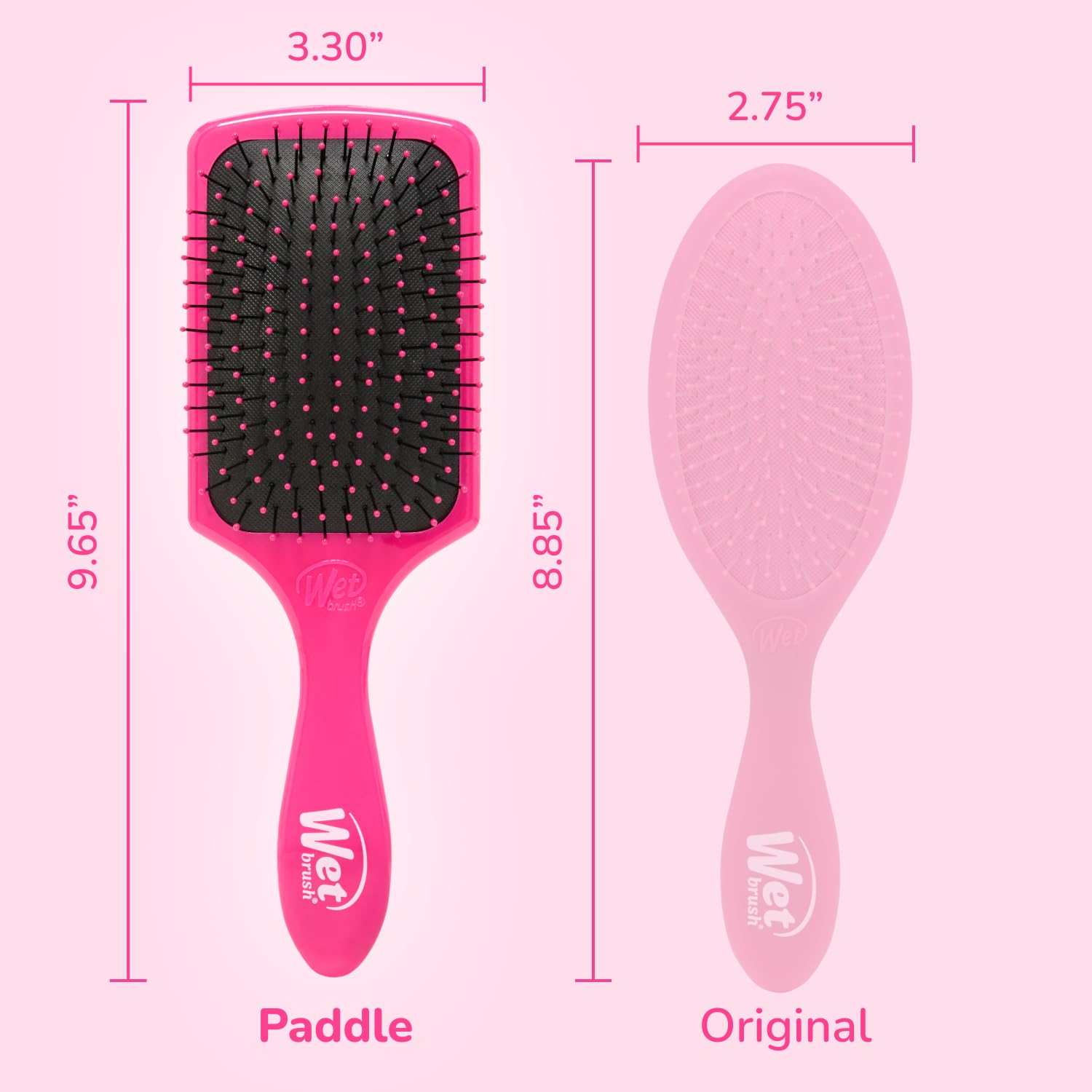 Wet Brush Paddle Detangler Hair Brush - Pink