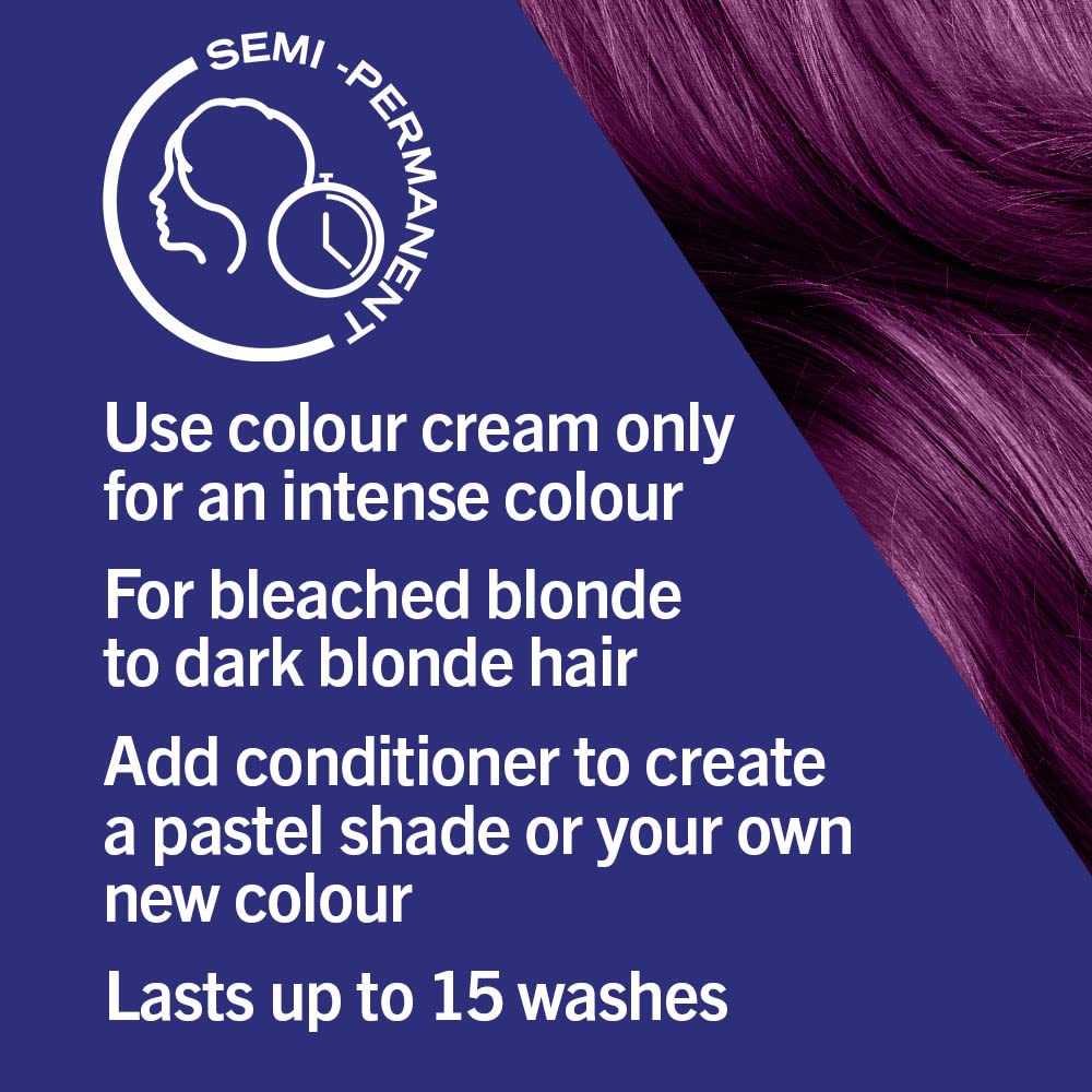 Schwarzkopf Live Ultra Brights Or Pastel Semi-Permanent Hair Colour 80ml - 094 Purple Punk