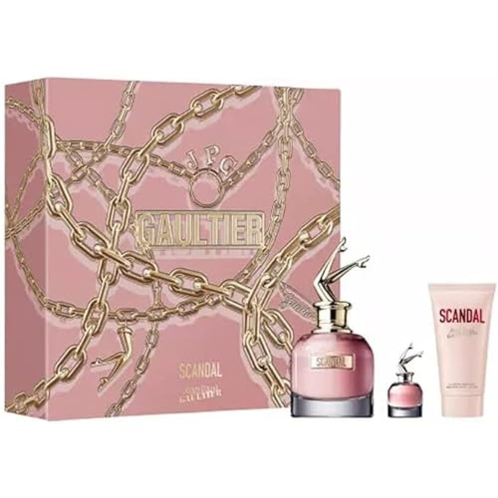 Jean Paul Gaultier Scandal 3 Piece Gift Set: Eau de Parfum 80ml - Body Lotion 75ml - Eau de Parfum 6ml