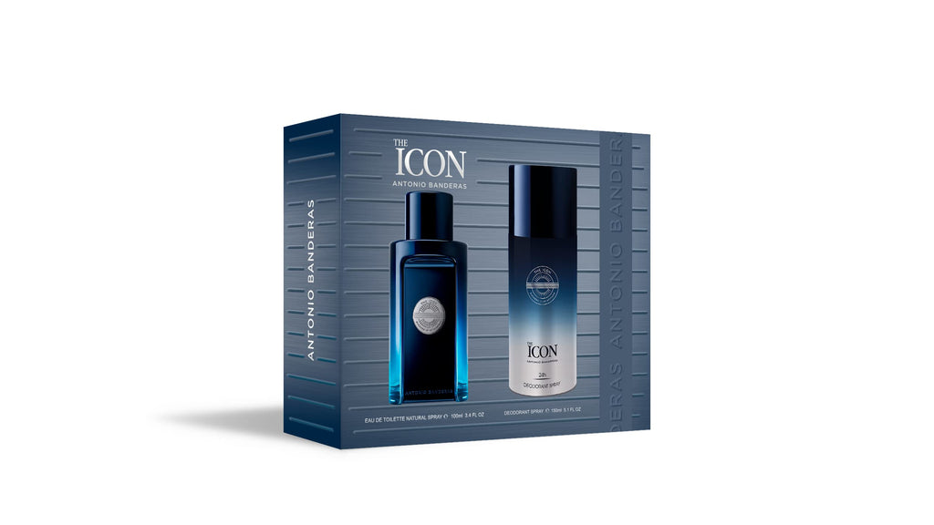 Antonio Banderas The Icon 2 Piece Gift Set: Eau de Toilette 100ml - Deodorant Spray 150ml - Gift Set at MyBeautyBoutique by Antonio Banderas