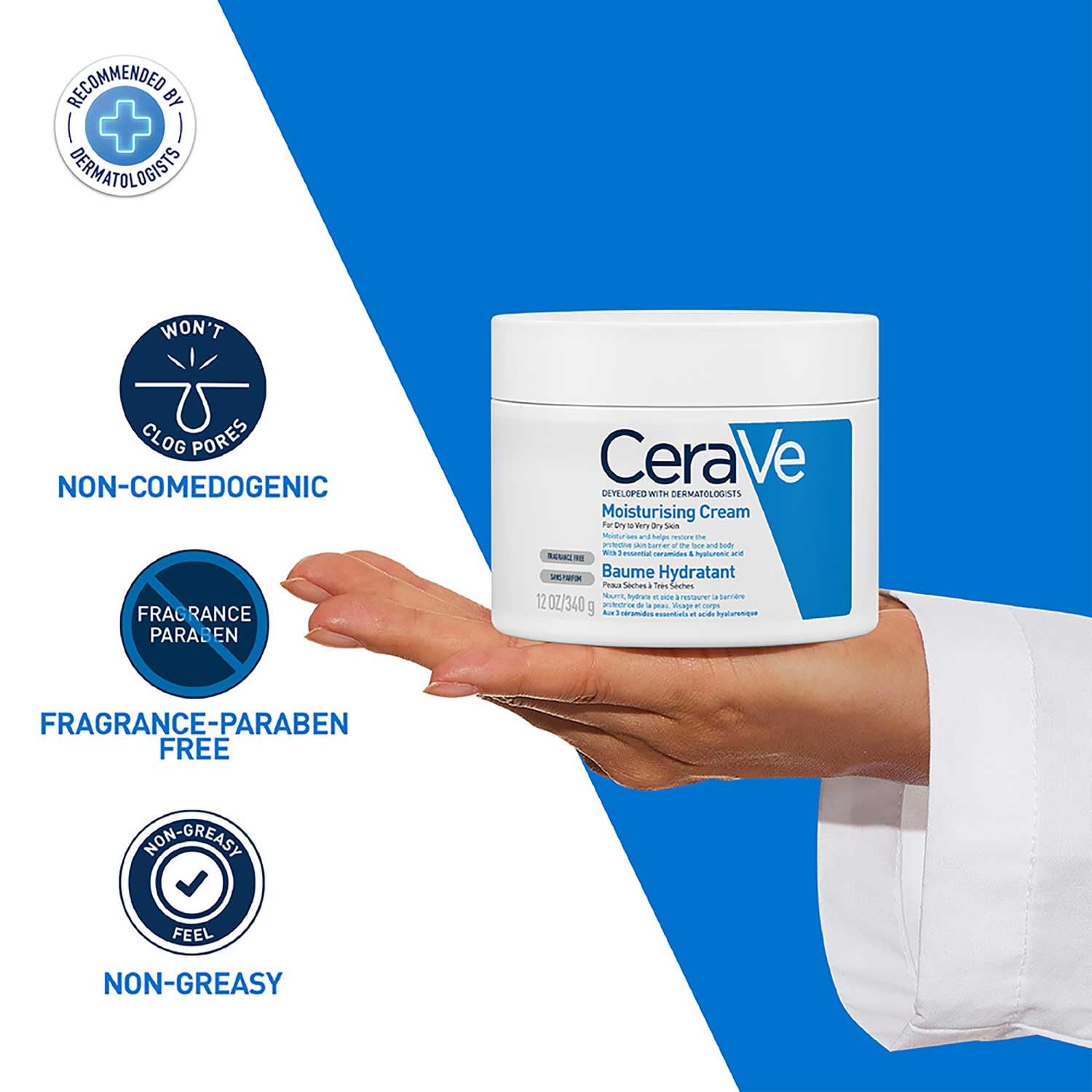 CeraVe Moisturising Body And Face Cream 340g