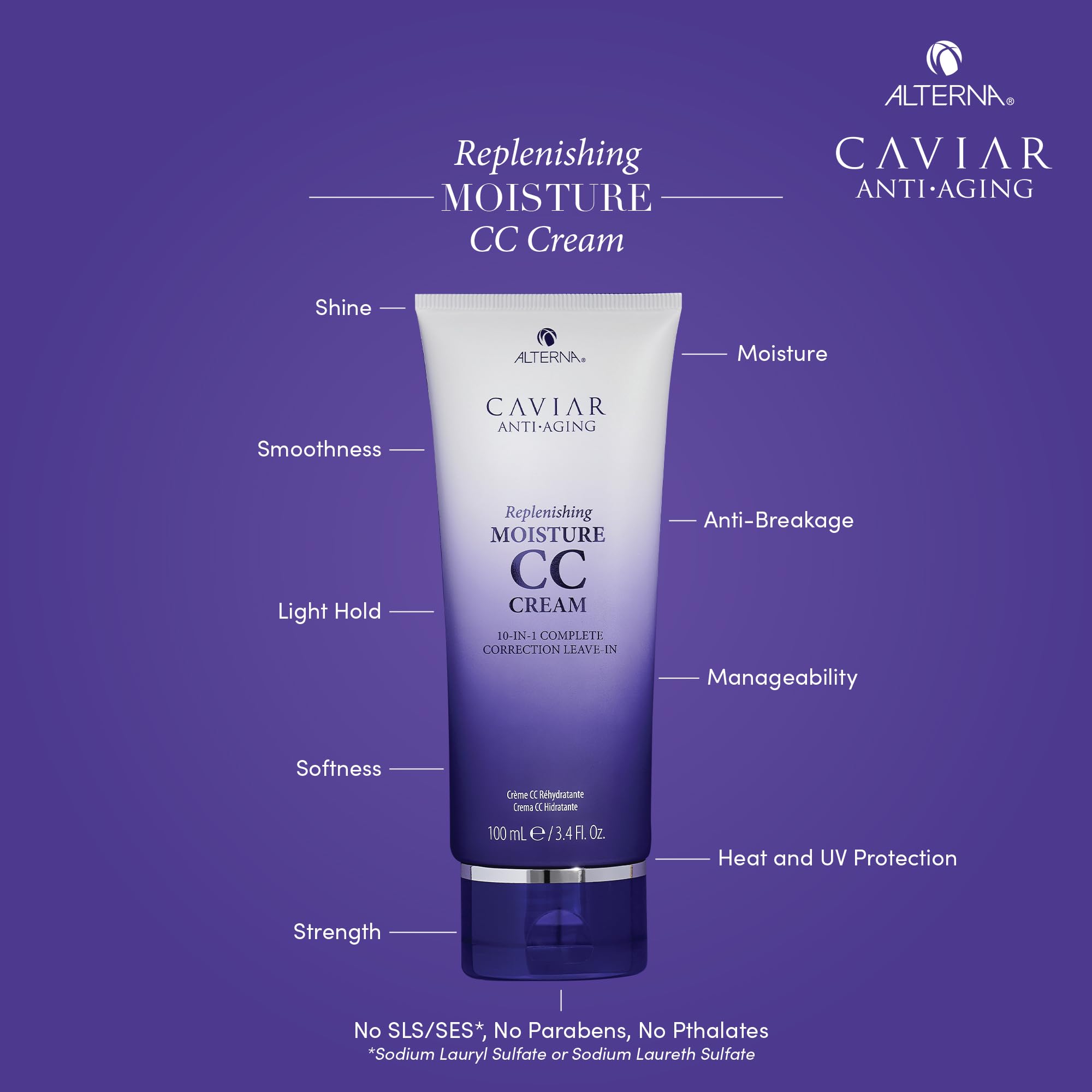 Alterna Anti-Aging Caviar Replenishing Moisture CC Correction Leave In Hair Cream 100ml