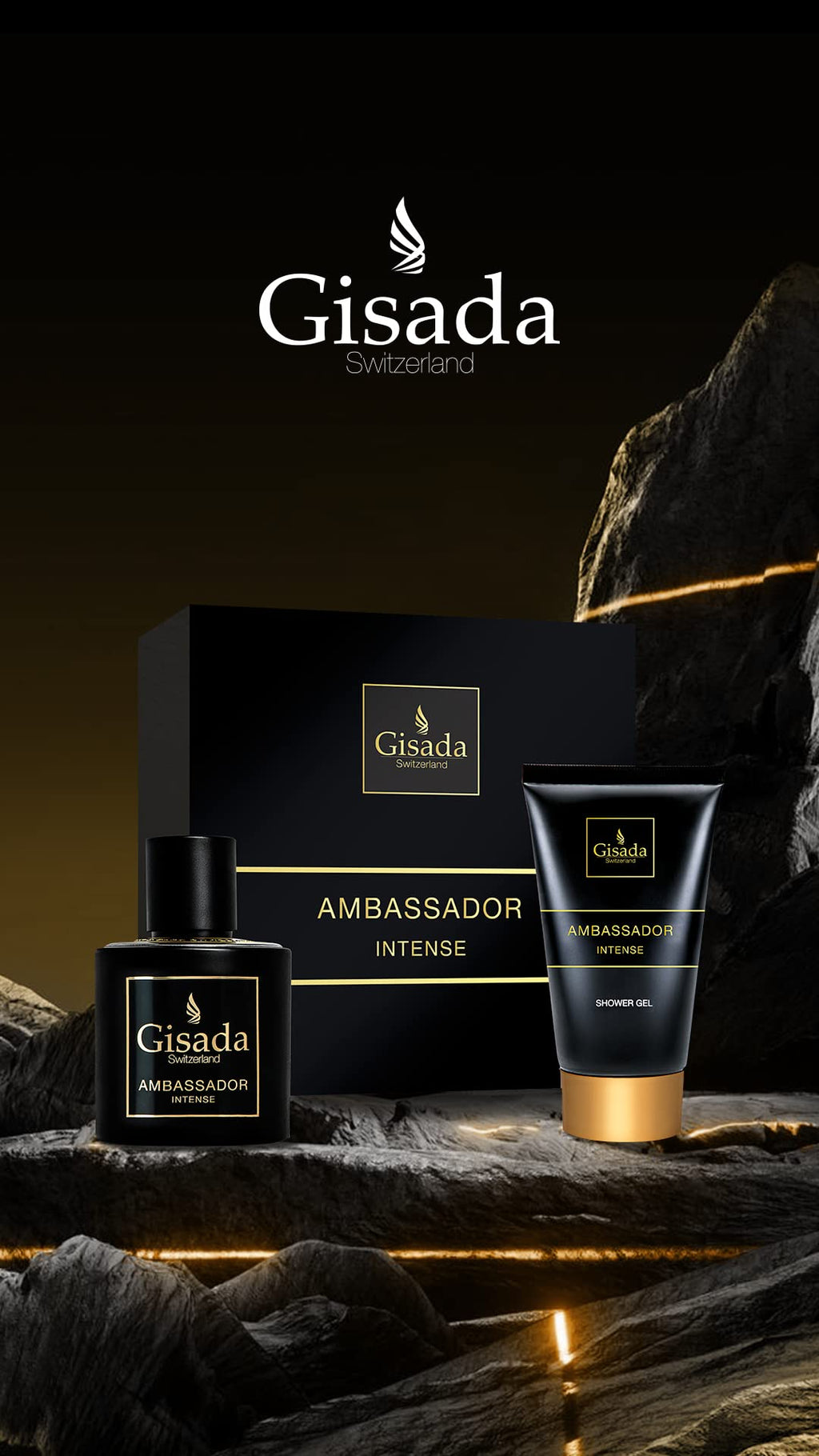 Gisada Ambassador Intense Gift Set 50ml EDP + 100ml Shower Gel