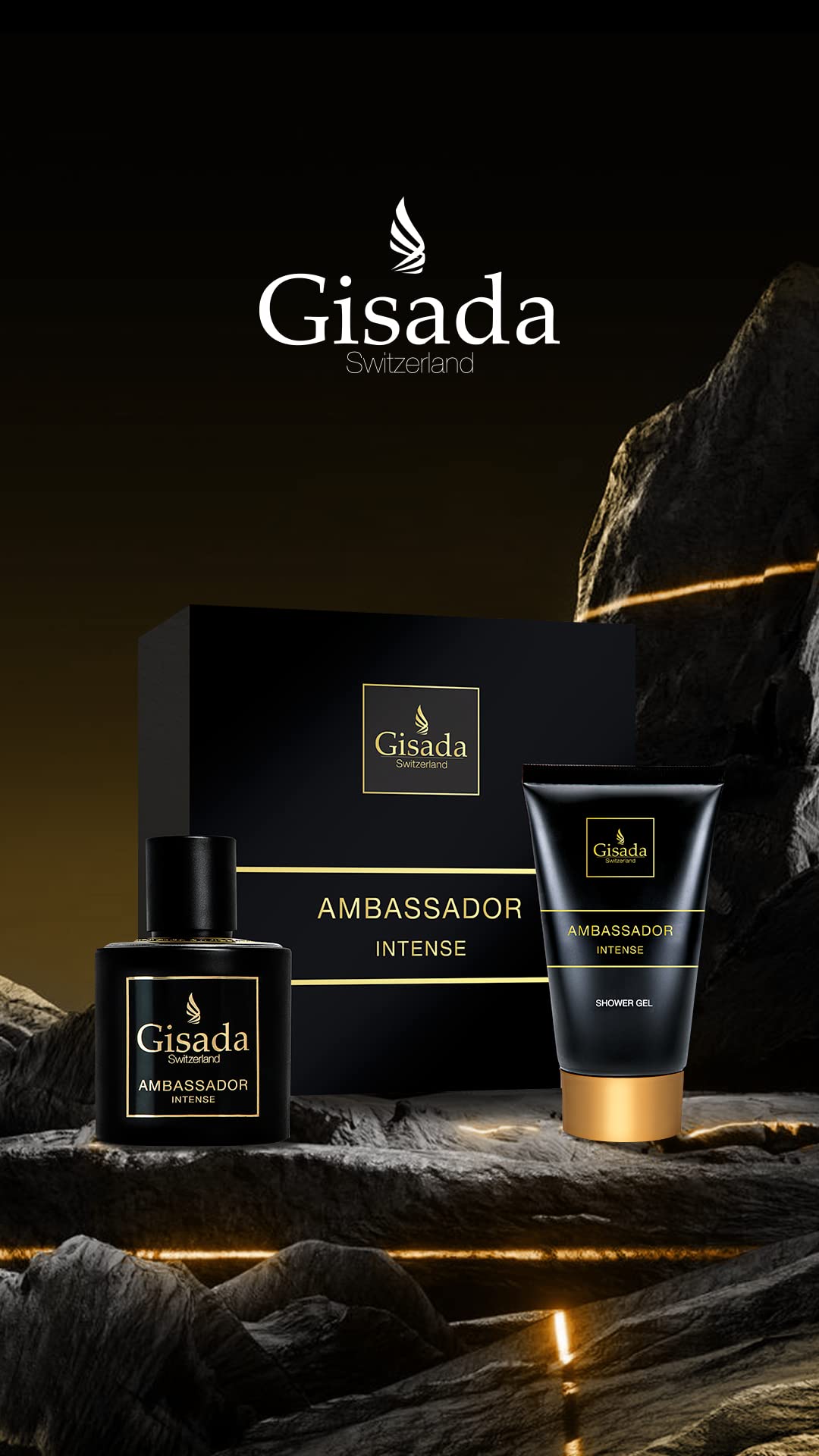 Gisada Ambassador Intense Gift Set 50ml EDP + 100ml Shower Gel
