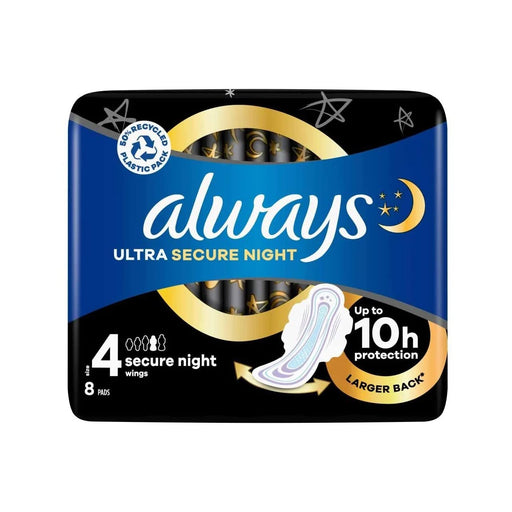 Always Ultra Sanitary Towels Secure Night S4 Wings