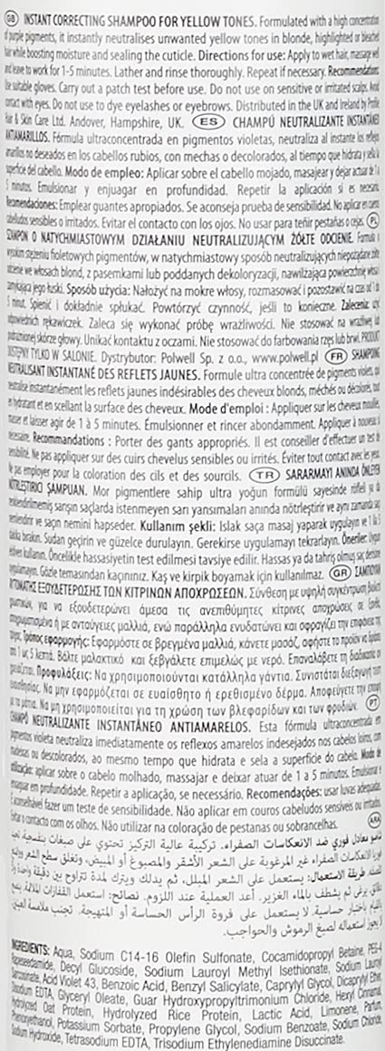 Montibello Color Correction Stop Yellow Shampoo 300ml