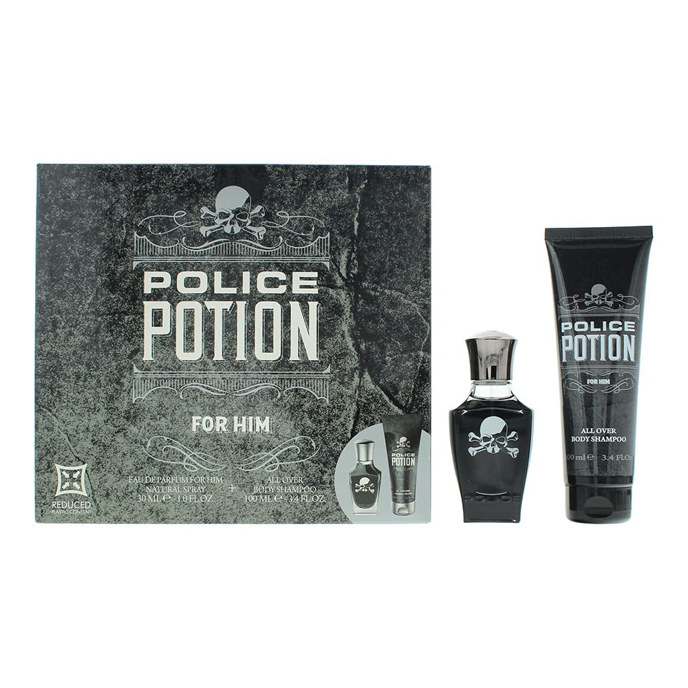 Police Potion For Him 2 Piece Gift Set: Eau De Parfum 30ml - Shower Gel 100ml - Sets at MyBeautyBoutique by Police
