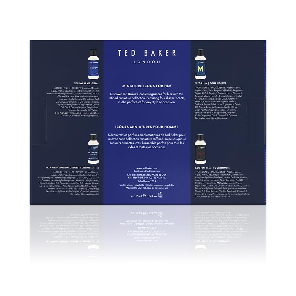 Ted Baker Icons Gift Set 15ml EDT Skinware Original + 15ml EDT Skinware Limited Edition + 15ml EDT M For Him + 15ml EDT X20 For Him