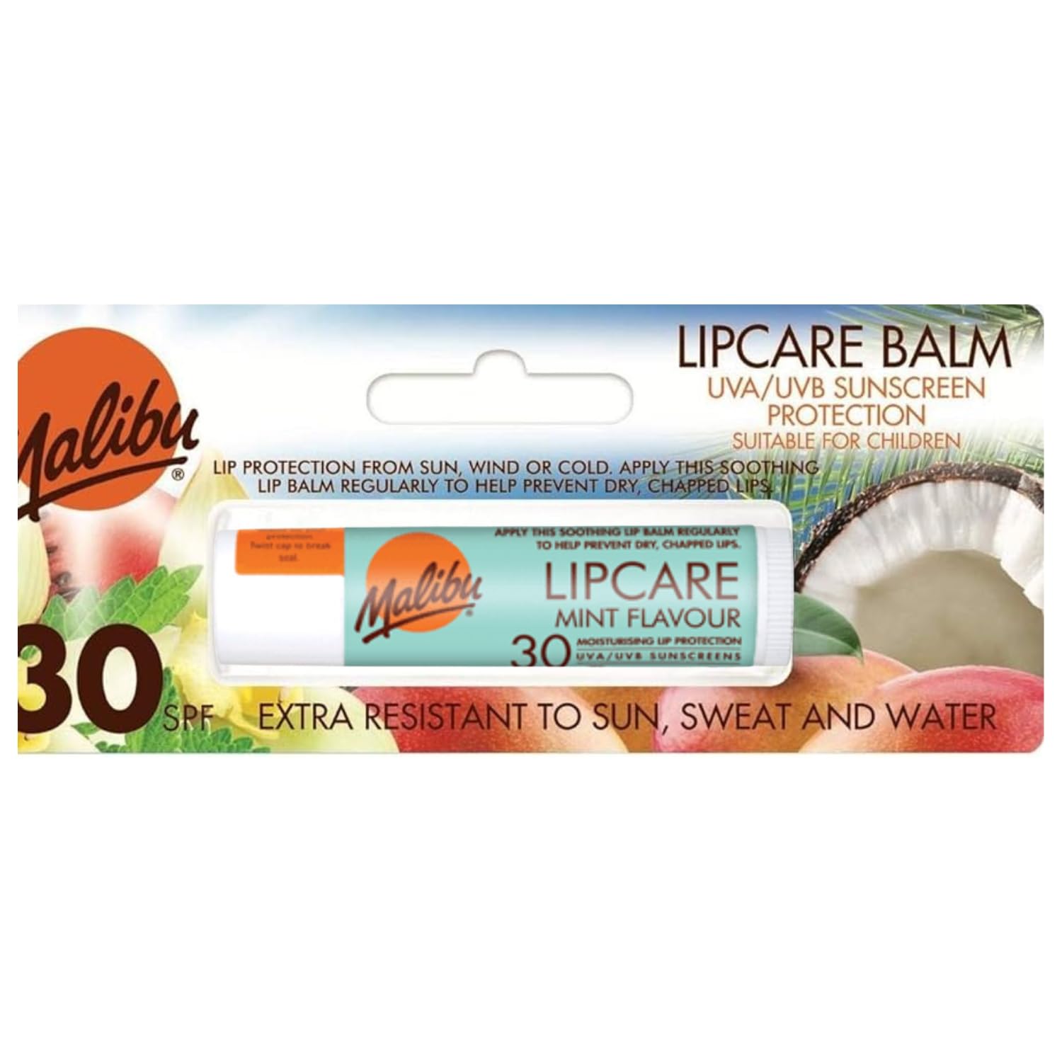 Malibu Lip Care Lip Balm SPF30 4g - Mint