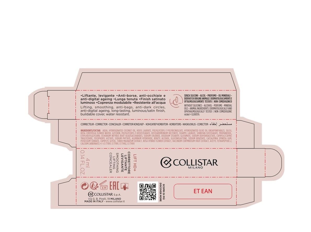 Collistar LIFT HD+ Concealer 4ml - 5 Sabbia