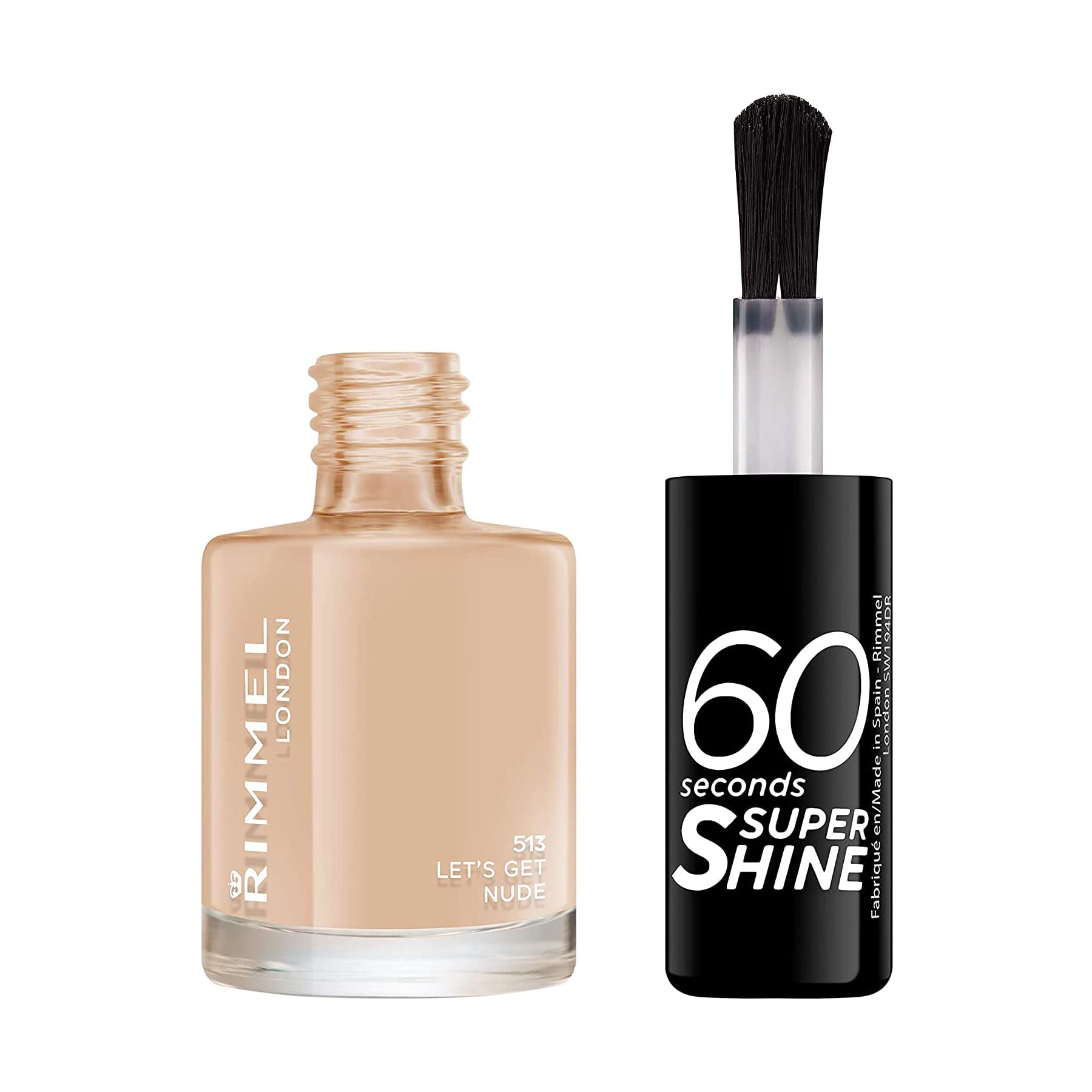 Rimmel 60 Seconds Super Shine Nail Polish 8ml - 513 Let's Get Nude