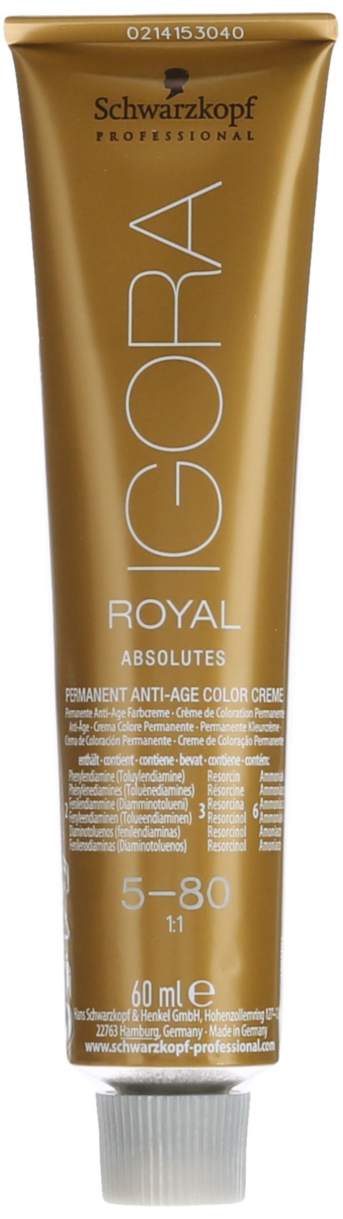 Schwarzkopf Igora Royal Absolutes Anti-Age Permanent Color Creme 60ml - 5-80