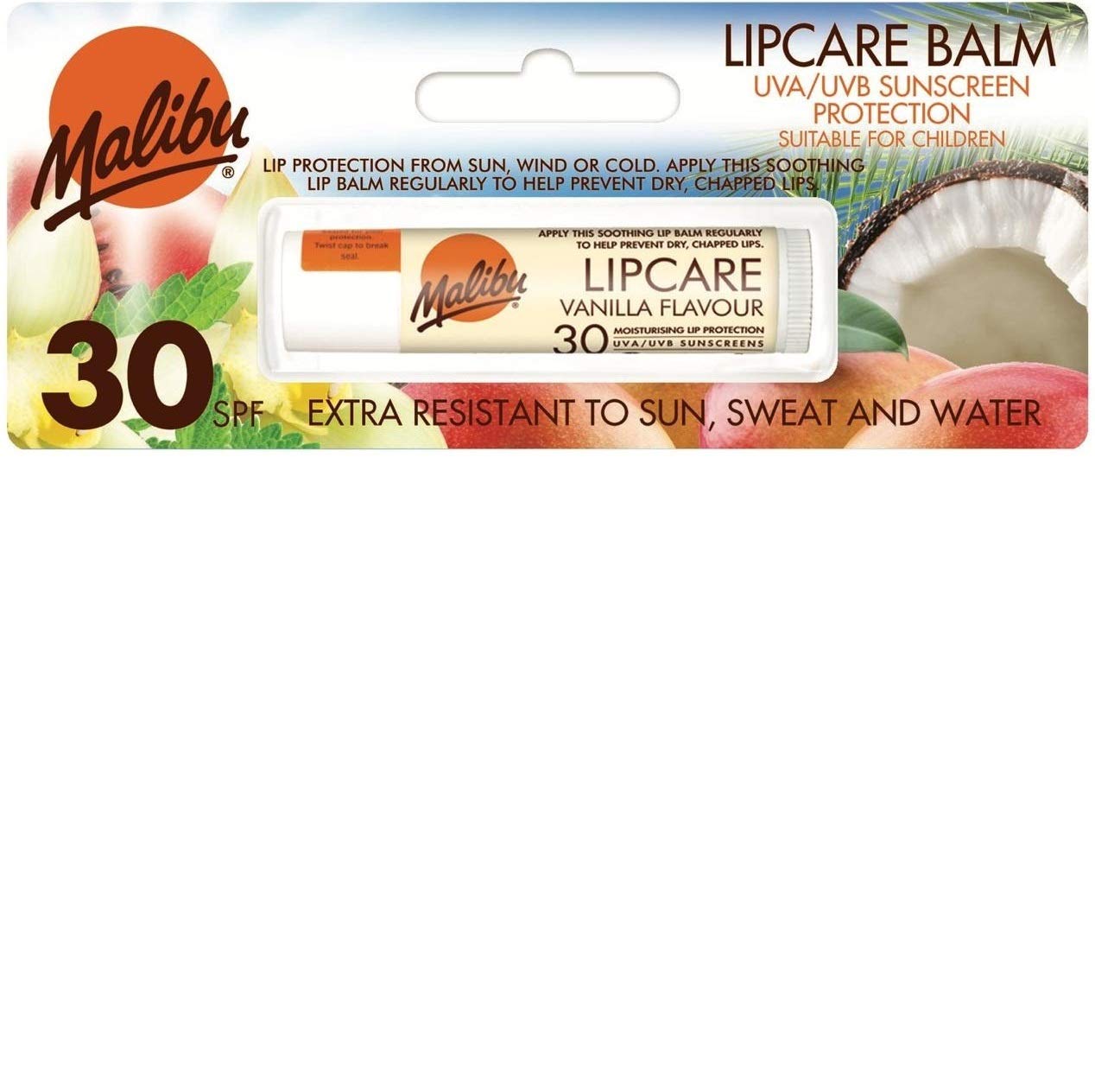 Malibu Lip Care Lip Balm SPF30 4g - Vanilla
