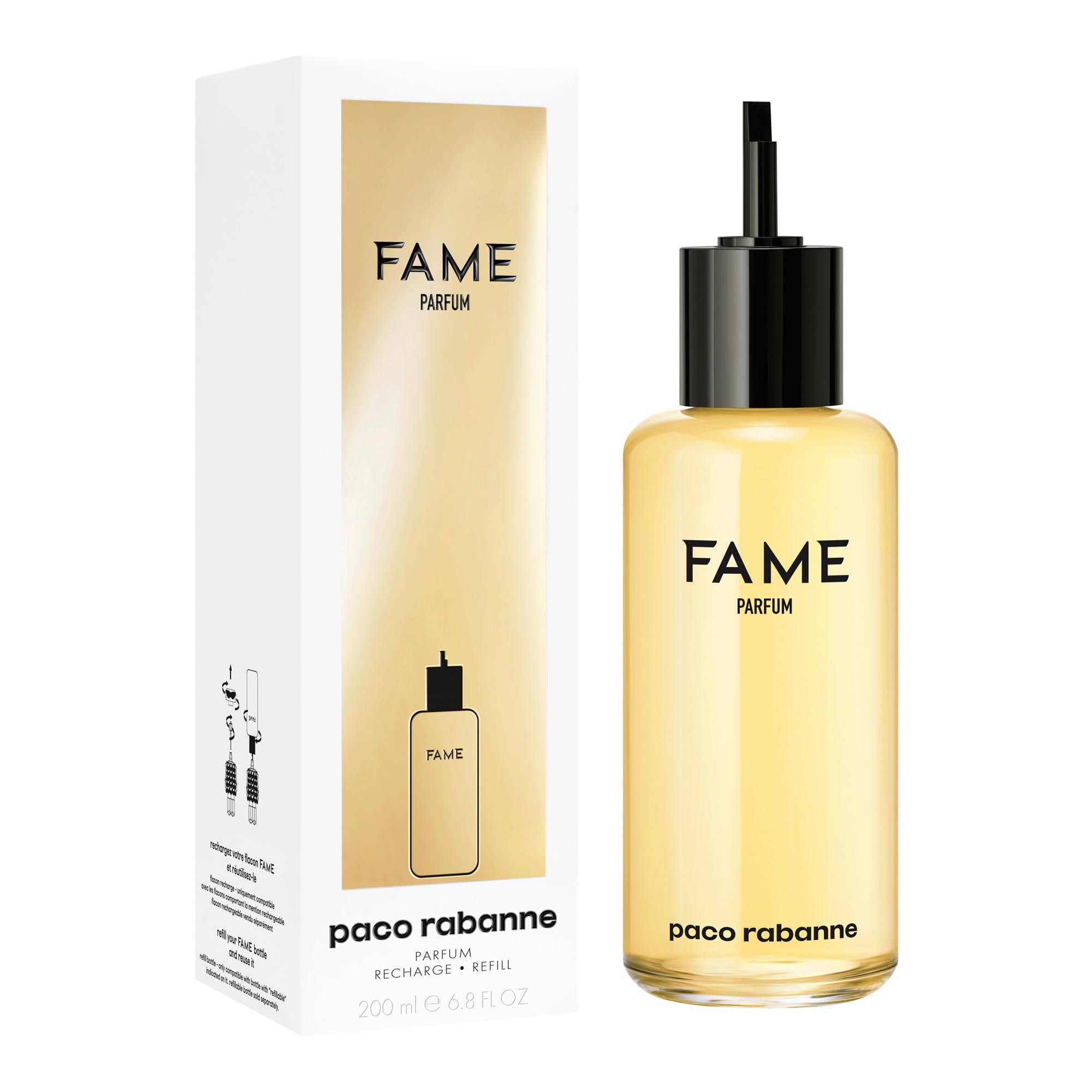 Paco Rabanne Fame 200ml Parfum Refill Bottle - Personal Fragrance at MyBeautyBoutique by Paco Rabanne