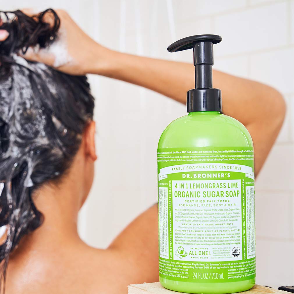 Dr. Bronner's Lemongrass-Lime Organic Sugar Soap 710ml