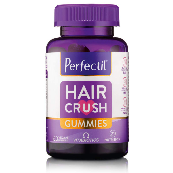 Vitabiotics Perfectil Hair Crush Natural Mixed Berry Flavour Vegan Gummies