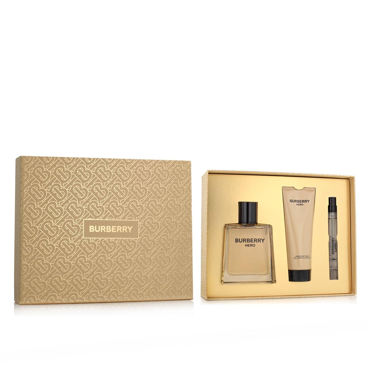 Burberry Hero Gift Set 100ml EDT + 75ml Body Wash + 10ml EDT - Eau de Toilette at MyBeautyBoutique by Burberry