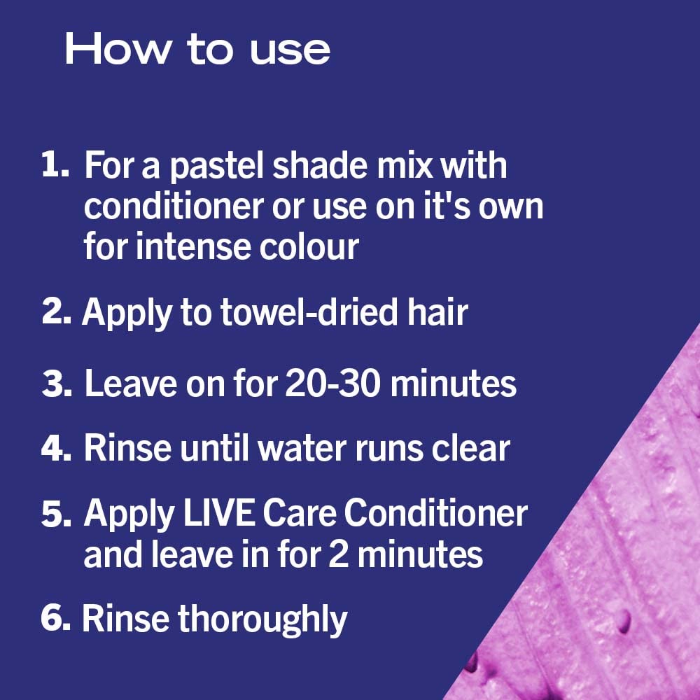Schwarzkopf Live Ultra Brights Or Pastel Semi-Permanent Hair Colour 80ml - 094 Purple Punk