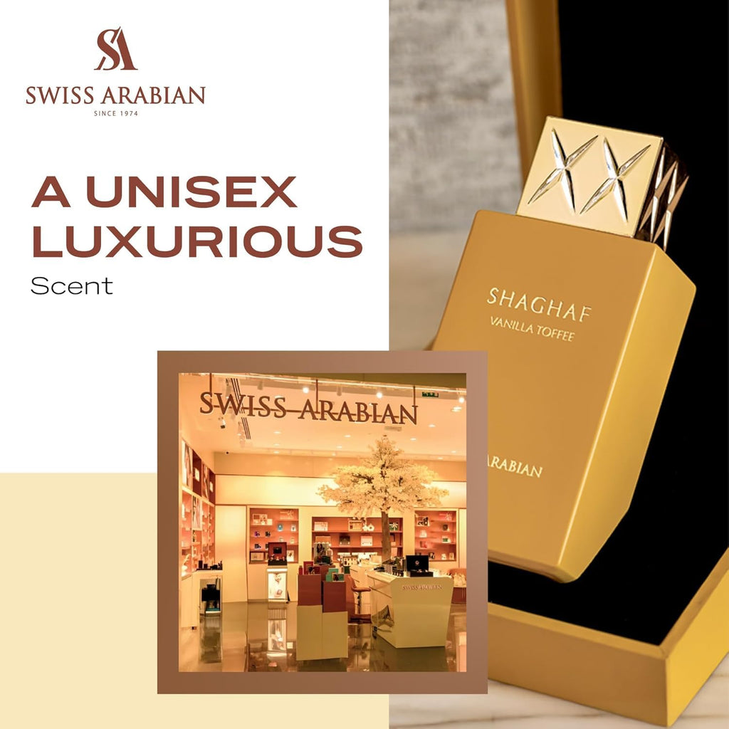 Swiss Arabian Shaghaf Vanilla Toffee Eau de Parfum 75ml Spray