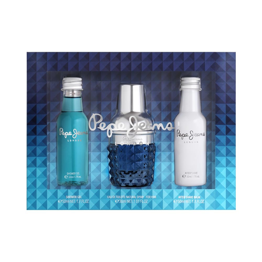 Pepe Jeans For Him Gift Set 30ml EDT + 50ml Shower Gel + 50ml Aftershave Balm - Sets at MyBeautyBoutique by Pepe Jeans