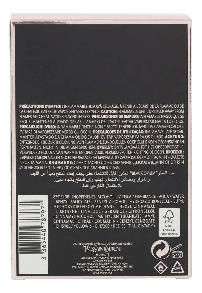 Yves Saint Laurent Black Opium Eau de Parfum 90ml Spray