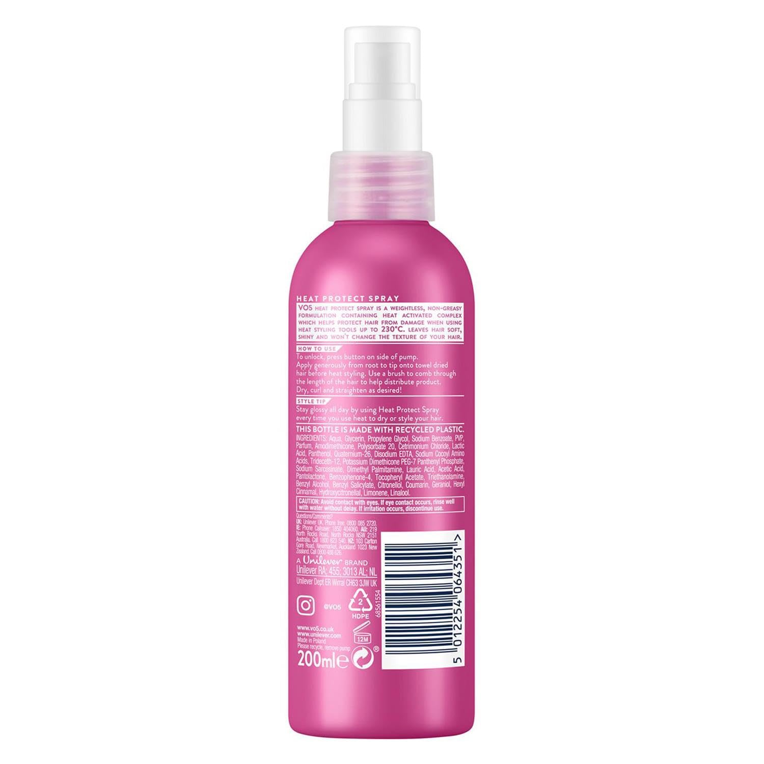 VO5 Heat Protect Styling Spray 200ml
