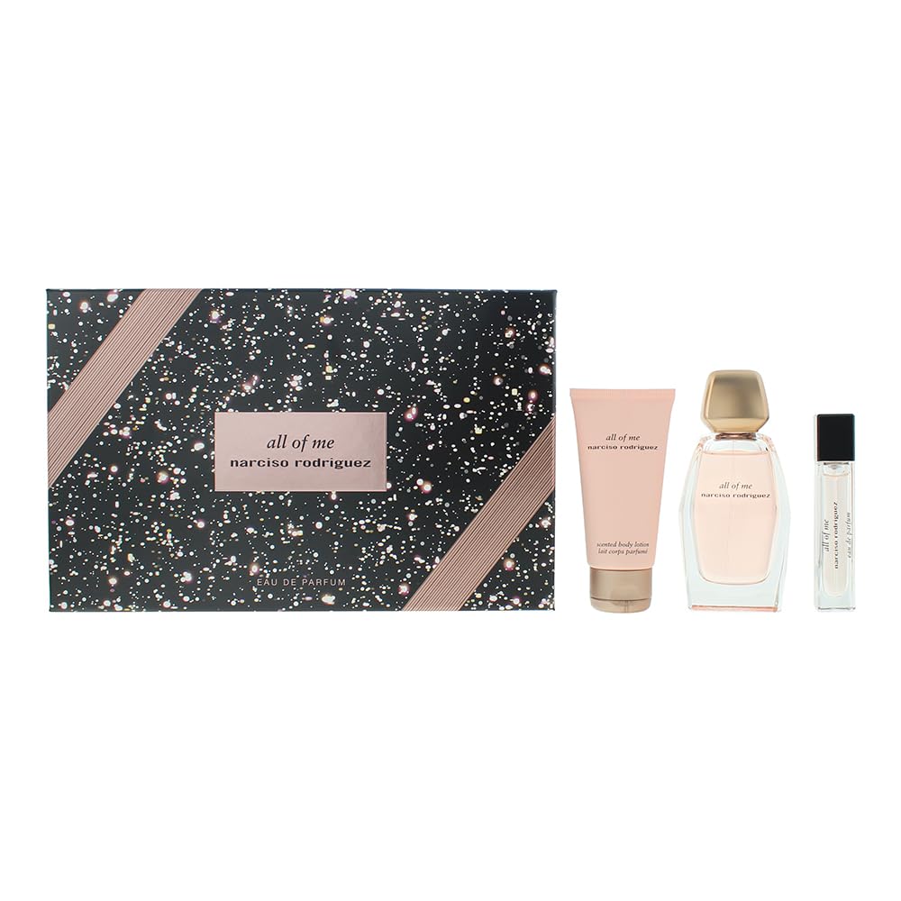 Narciso Rodriguez All Of Me 3 Piece Gift Set: Eau De Parfum 90ml - Body Lotion 50ml - Eau De Parfum 10ml