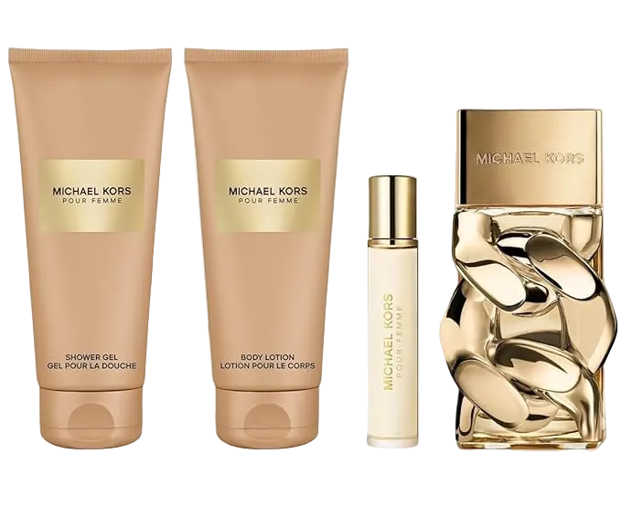 Michael Kors Pour Femme Gift Set 100ml EDP + 100ml Body Lotion + 100ml Shower Gel + 10ml EDP