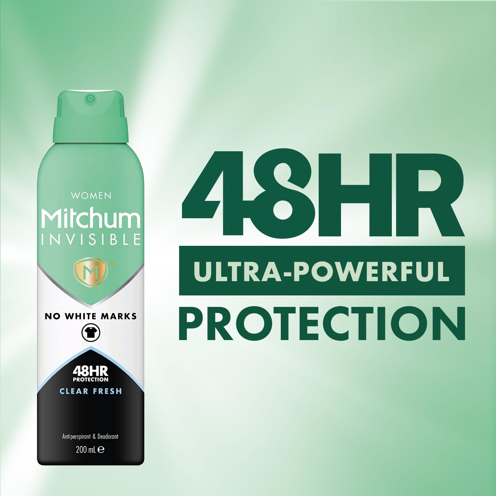 Mitchum Invisible Women 48Hr Protection Clear Fresh Anti-Perspirant Deodorant 200ml - Health & Beauty at MyBeautyBoutique by Mitchum