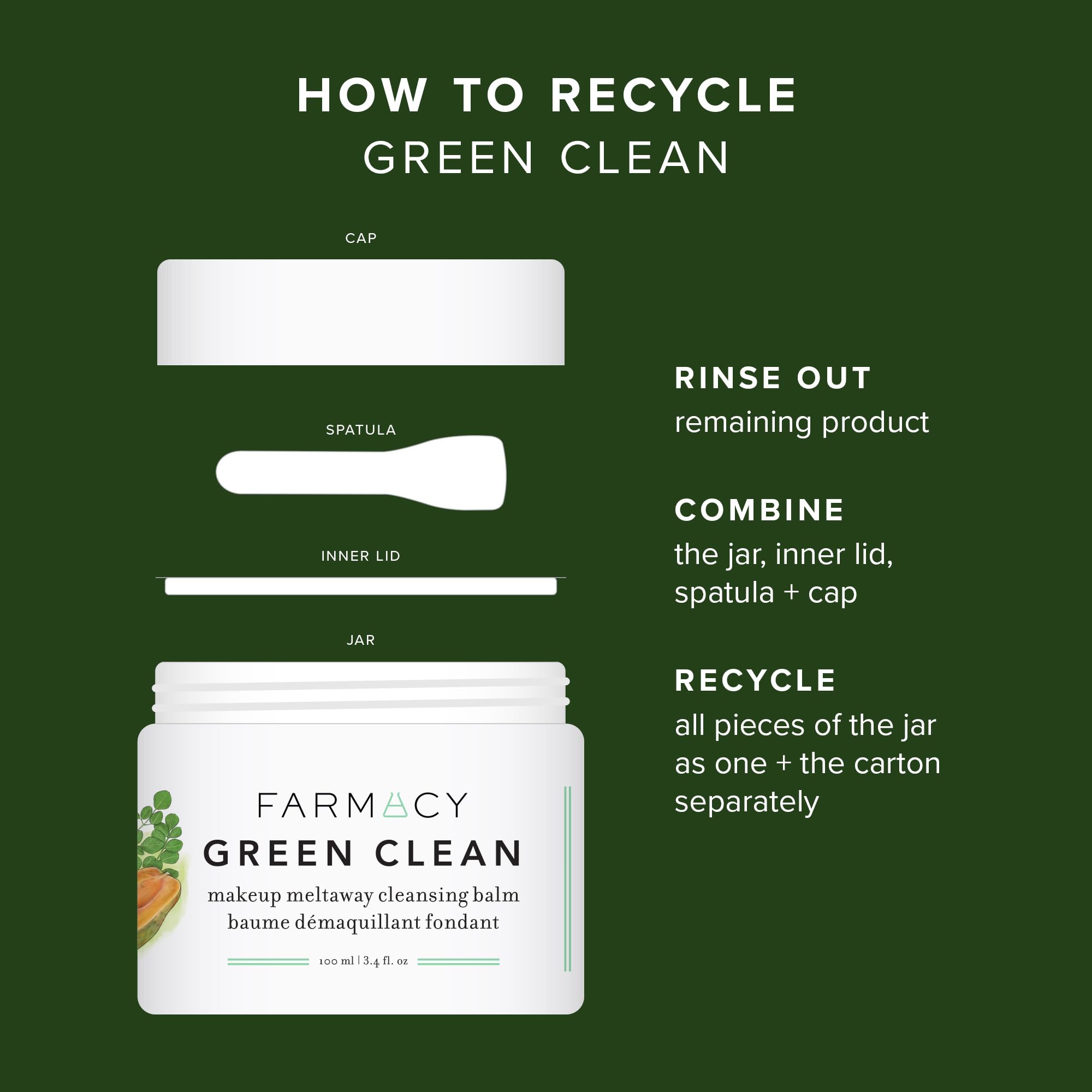 Farmacy Green Clean Makeup Meltaway Cleansing Balm 100ml