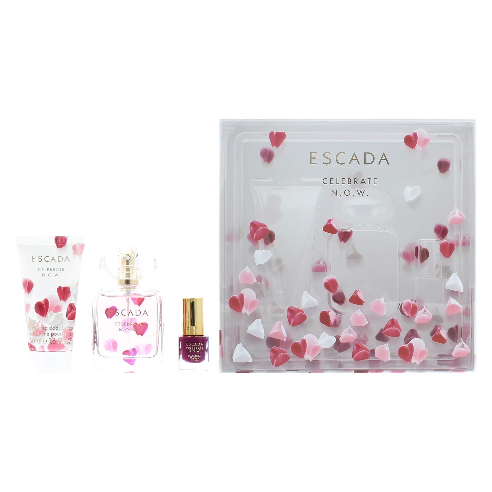 Escada Celebrate N.O.W. Gift Set 50ml EDP + 50ml Body Milk + 4.5ml Nail Polish