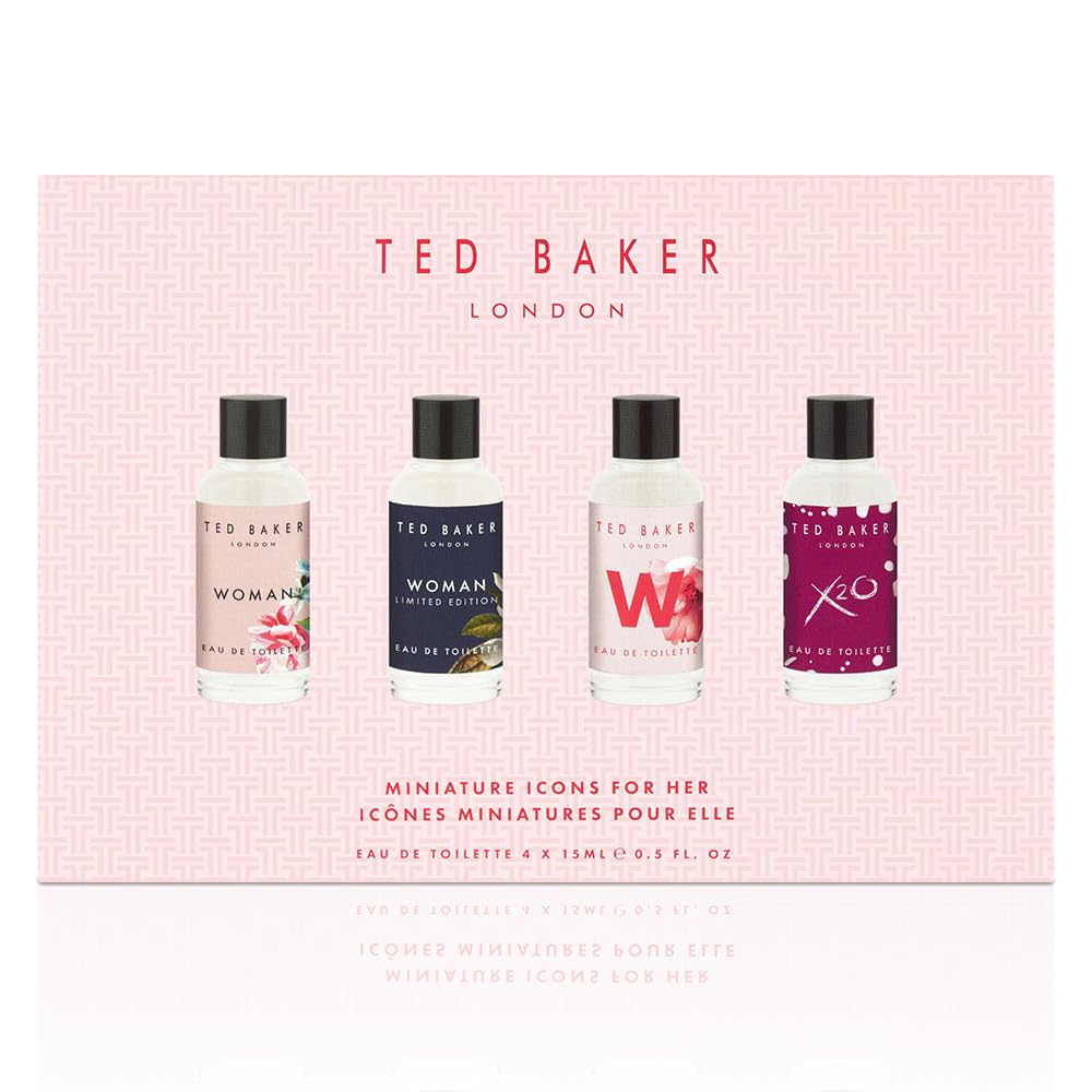 Ted Baker Icons Gift Set 15ml EDT Woman Original + 15ml EDT Woman Limited Edition + 15ml EDT W For Her + 15ml EDT X20 For Her