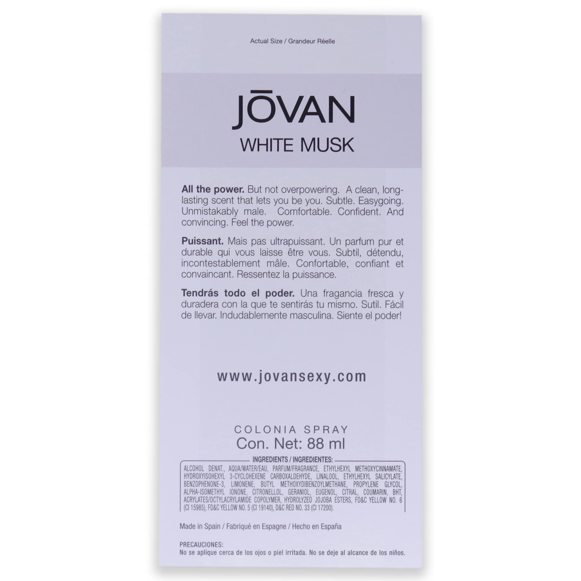Jovan Black Muscs For Men Cologne 88ml - Eau de Cologne at MyBeautyBoutique by Jovan