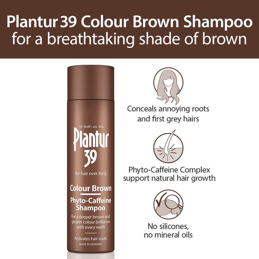 Plantur 39 Colour Brown Phyto-Caffeine Shampoo for Hair Over Forty