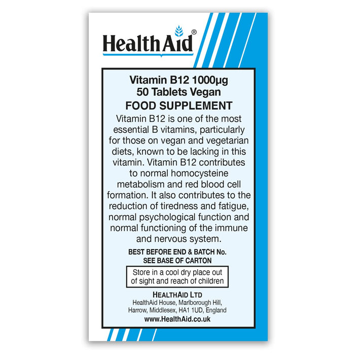 Healthaid Vitamin B12 1000ug Tablets