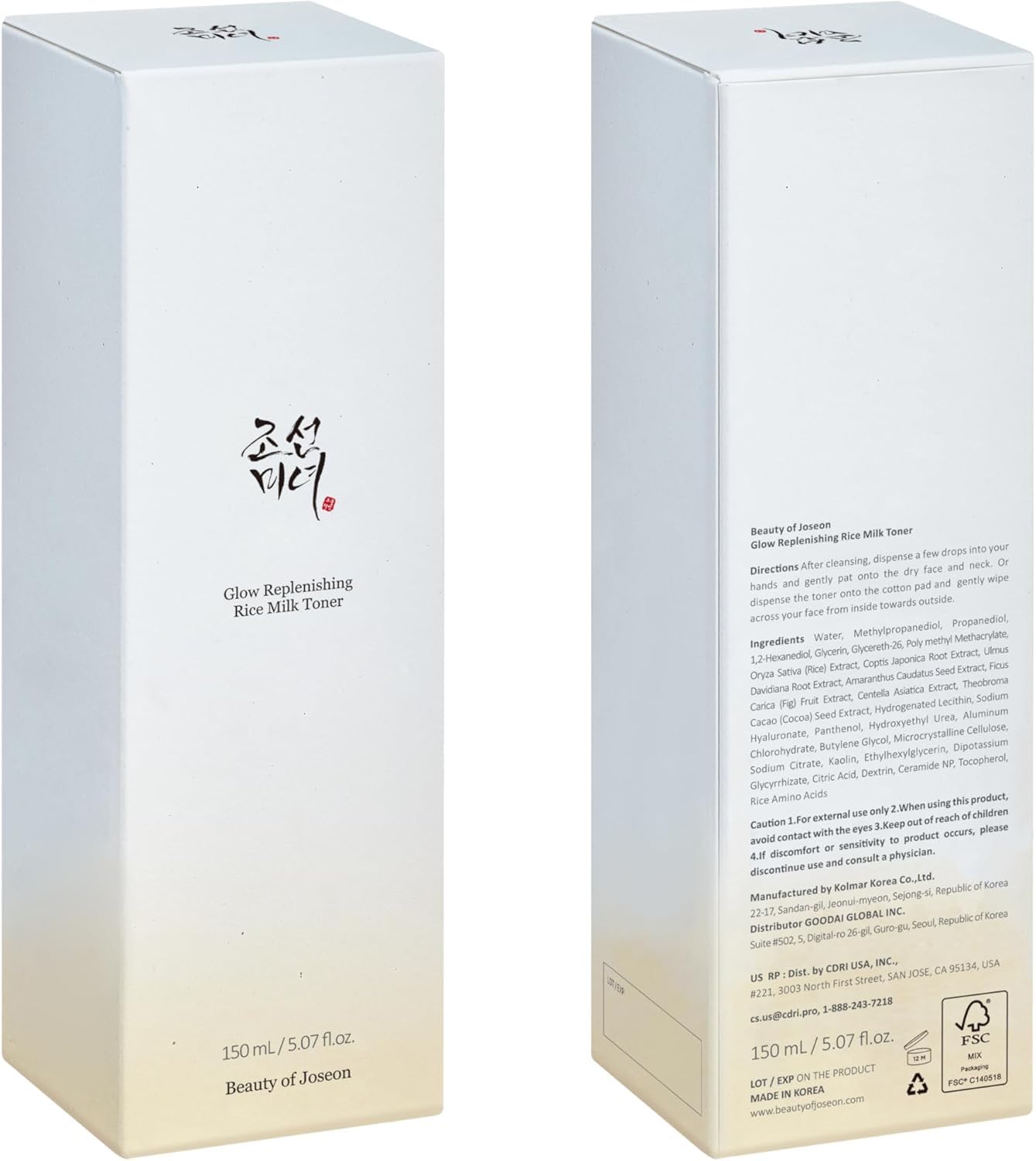 Beauty Of Joseon Glow Replenishing Rice Milk Toner 150ml