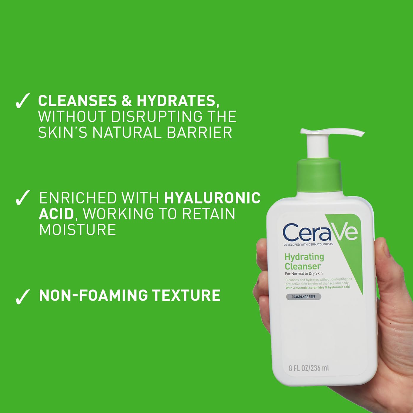 CeraVe Hydrating Cleanser 473ml - Normal To Dry Skin 
