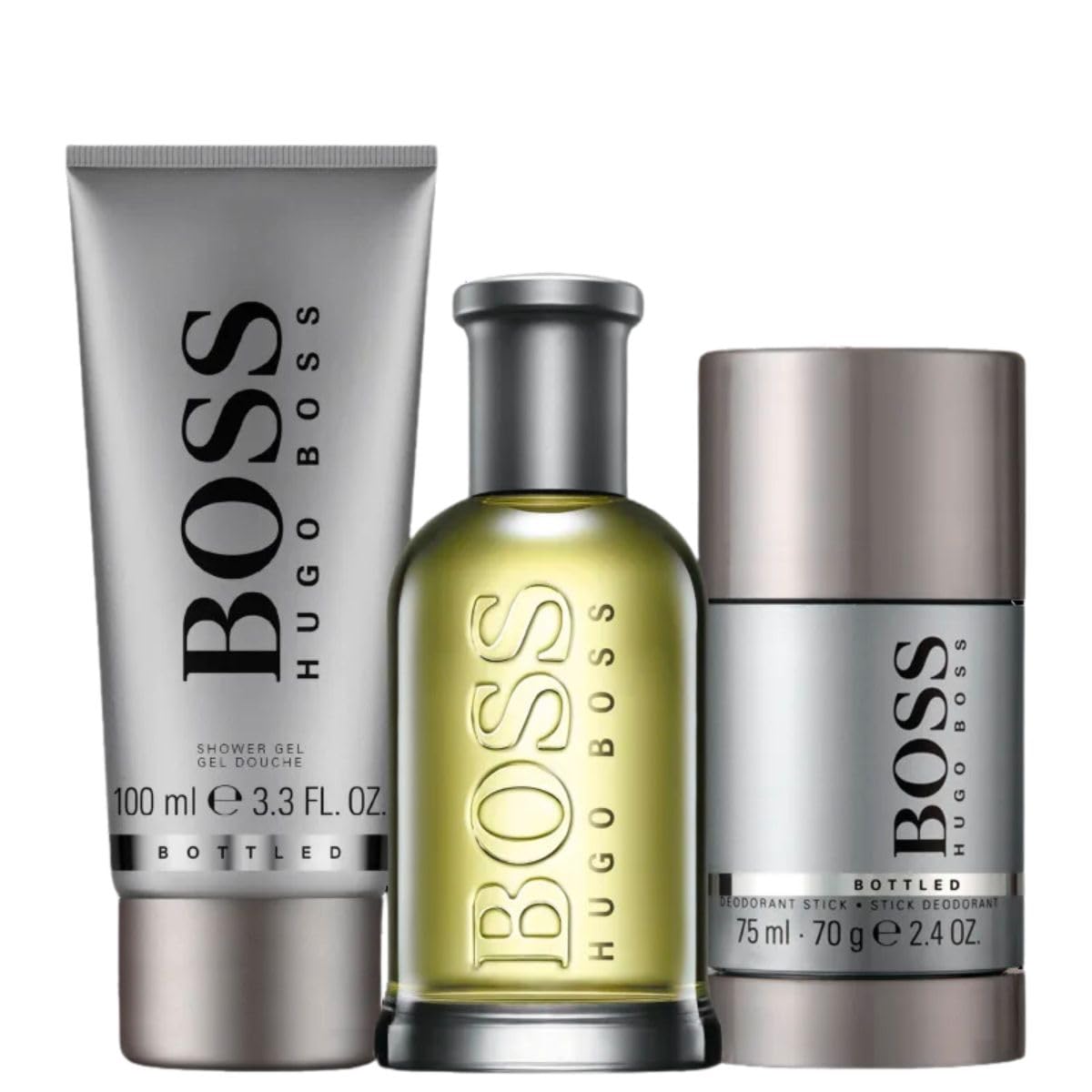 Hugo Boss Boss Bottled Gift Set 100ml EDT + 100ml Shower Gel + 75g Deodorant Stick - Eau de Toilette at MyBeautyBoutique by Hugo Boss
