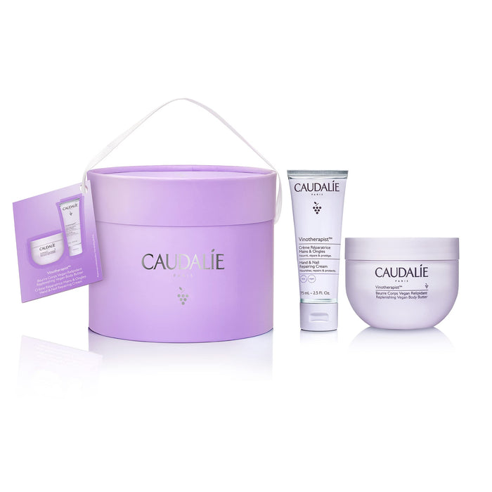 Caudalie Vinotherapist Body Moisture Duo Gift Set 250g Replenishing Vegan Body Butter + 75ml Hand & Nail Repairing Cream