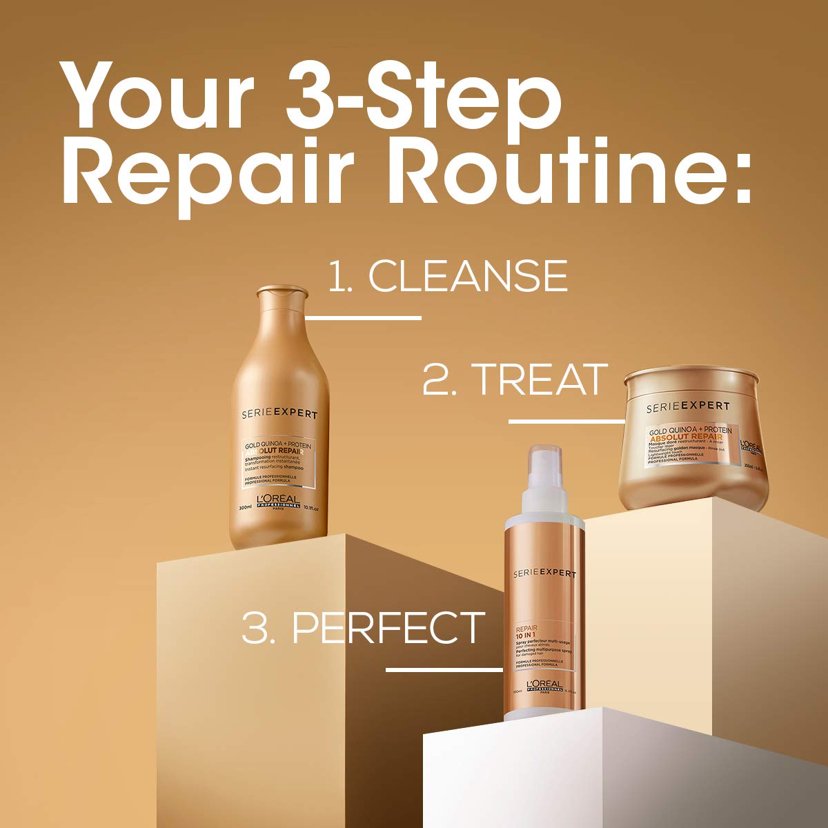 L'Oréal Professionnel Serie Expert Gold Quinoa + Protein Absolut Repair Mask 250ml