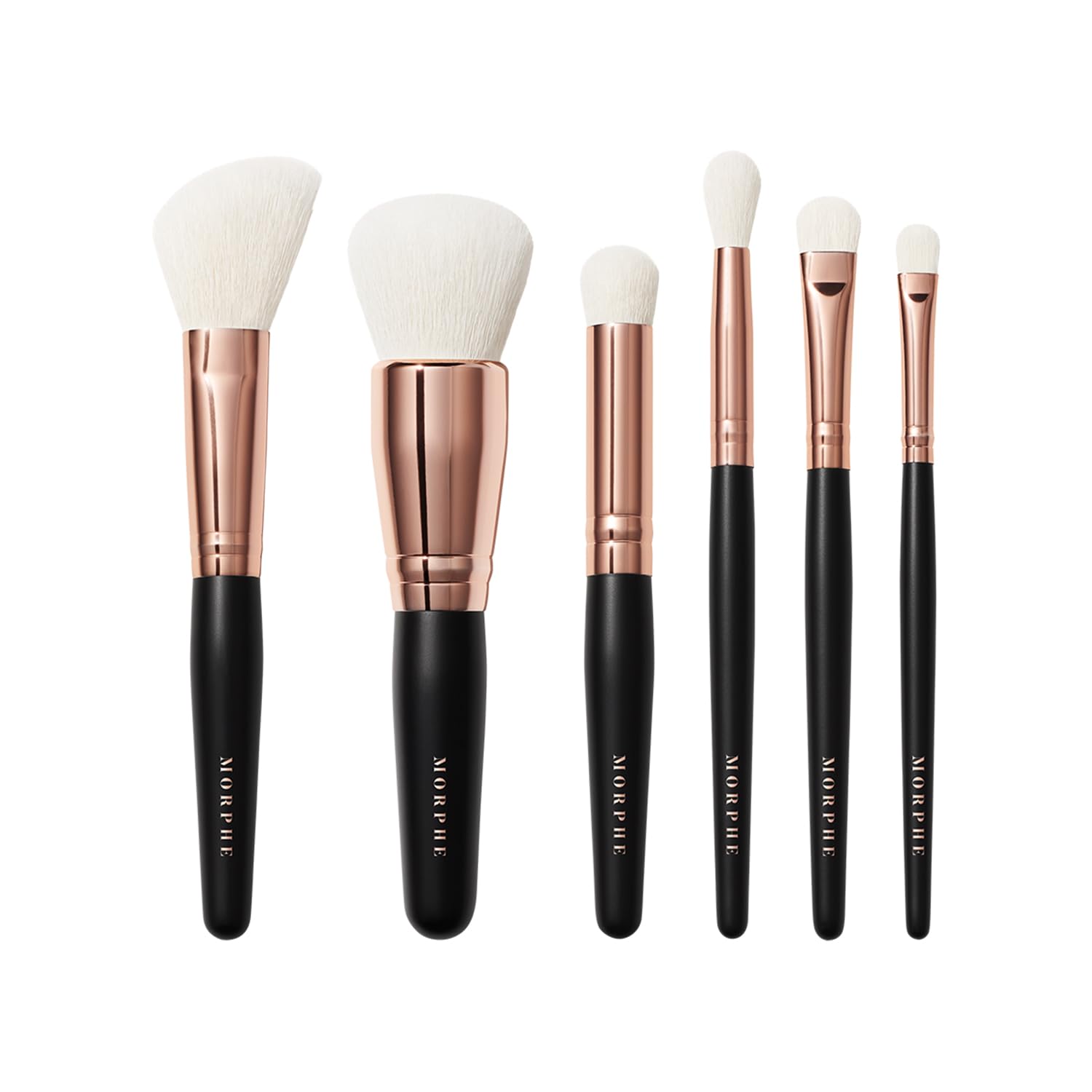 Morphe Rose Away Makeup Brush Set - 6 Pieces + Storage Tub
